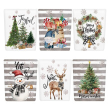 Lot de 6 housses de dossier de chaise sur le thème de Noël, housses de protection lavables pour chaises, décoration festive pour la maison, la