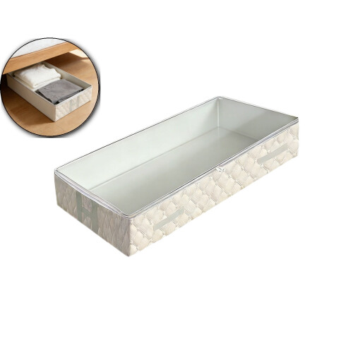 Foldable Under-Bed Storage Box with Clear PVC Window