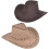 Μαύρο Καπέλο Western Cowboy για Ενήλικες Unisex από Τεχνητό Δέρμα 3