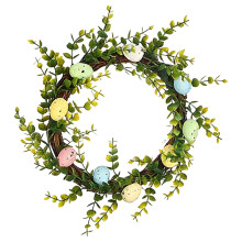 Guirlanda de Coelho da Páscoa feita à mão para decoração de porta na primavera