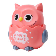 1 Pc Pressing Pull-Back Small Owl Toy, Baby Car Toy for Toddlers 1-3, Christmas Stocking Stuffer, Holiday Gift, Party Favor, Pink
