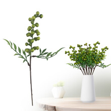 Branche de baies artificielles (1 pièce), 35 cm, fausses baies de houx en mousse pour la décoration intérieure, les fêtes, les mariages et les