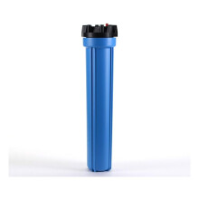 20" Water Filter Housing - HF5-20BLBK34PR, 3/4" Ports, Blue, w/ Pressure Relief - Whole House RO Reverse Osmosis System Compatible