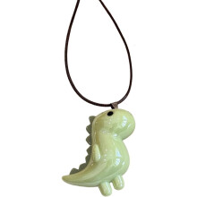 Adorable Dinosaur Pendant Necklace Long Rope Chain Neckchain Fashion Accessory