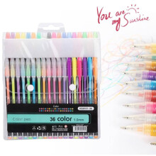 Glitzer-Gelstift-Set, schimmernd-metallic, 36-teilig