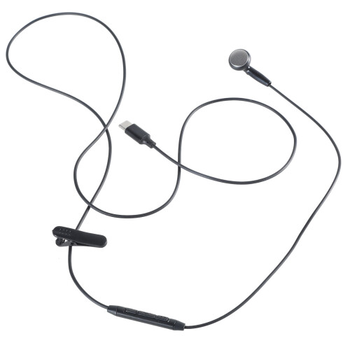 Auricolare USB di tipo C, auricolare monolaterale, auricolare singolo con microfono per viaggi, corsa e sicurezza