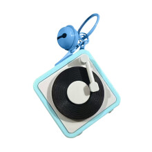 Porte-clés mini magnétophone rétro – Lecteur de cassettes portable pour écouter de la musique, pendentif décoratif et cadeau surprise