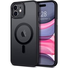 Magnetiskt genomskinligt matt iPhone17-skal (6,3 tum) – MagSafe-kompatibelt, smal stötsäker bumper, frostad orange