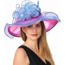 Chapeau bibi en organza pour femme, idéal pour une cérémonie religieuse, le Kentucky Derby ou un goûter de mariage.
