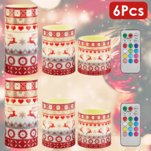LED Flameless Christmas Candles – Reindeer Design, 3
