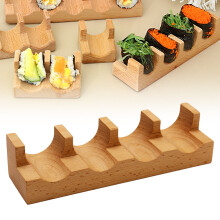 Plateau de service en forme de bateau à sushis, support à 4 emplacements pour temakis et présentoir – Plateau décoratif en forme de bateau pour