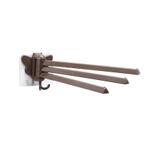 Porte-serviettes pivotant à 3 branches avec rotation à 180, fixation murale, blanc – Convient pour salle de bain, cuisine et dressing