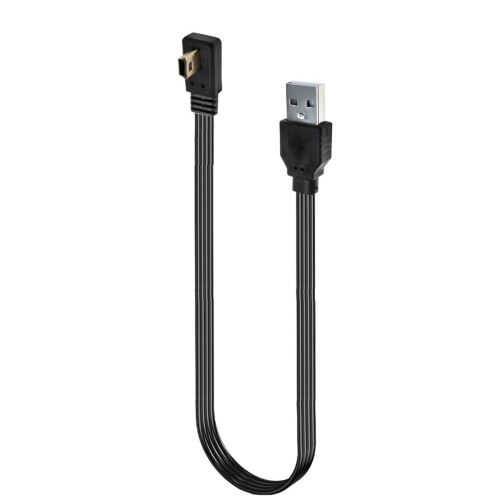 Καλώδιο USB σε Mini USB 90 μοιρών από σιλικόνη, επίπεδο καλώδιο, υποστηρίζει γρήγορη 1