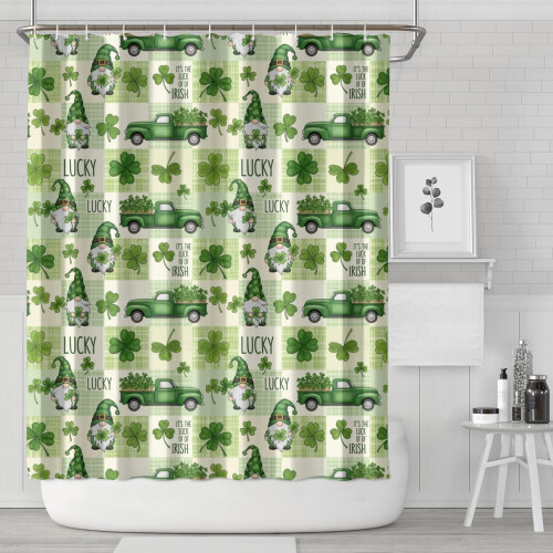 Shower Curtain 84x72in Waterproof Polyester with 12 Hooks