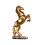 Statue de cheval debout, sculpture décorative dorée, 30 cm 1