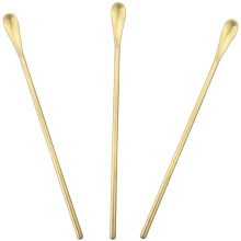 Cuillères à mélanger à long manche de 21,8 cm (8,6 po), finition argent mat, acier inoxydable brossé SUS304, lot de 3 – Idéales pour les