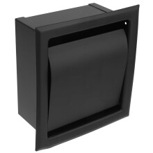 Porte-rouleau de papier essuie-tout mural en acier inoxydable noir - Support pratique pour rouleaux de papier essuie-tout (1 pièce)