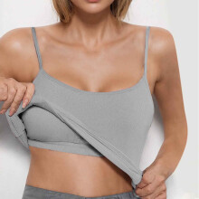 Camisole Tops for Women with Built in Bra Casual Basic Cami Tanks Sleeveless Slim Fit Tops Camisole Workout Tops Scoop Neck Camisole Top