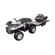 2,4 GHz:n RC-hirviöauto venetrailerilla, särkymättömillä renkailla ja LED-valoilla – useita värejä, yhteensopiva tavallisten 2,4 GHz:n