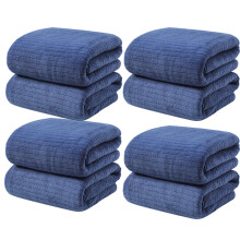 Lot de 4 serviettes en velours corail, ultra-absorbantes et à séchage rapide, non pelucheuses, pour le bain, les cheveux, le visage et les mains,