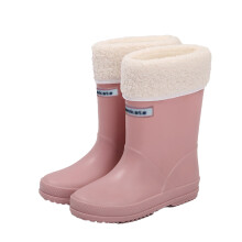 Toddler Rain Boots, Waterproof Kids Rain Shoes for Boys & Girls, Soft Sole, Cotton Blend Lining, Red, Size 10-11 Years