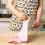 Torchon de cuisine rayé à rayures, absorbant et résistant, avec ourlet replié, rose 6