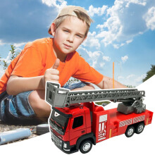 Feuerwehr- und Wasserwagen-Spielset für Kleinkinder von 2-6 Jahren, sicher, ungiftig, robuste Kanten, für drinnen und draußen, fördert Motorik