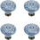 12Pcs Round Ceramic Drawer Knobs Cabinet Furniture Handle Vintage Flower Pattern Knobs, with Mounting Screws,Green 8