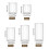 Klar cylindervase i glas 10-20 cm 5
