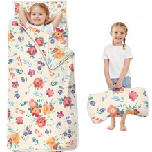 Floral Print Toddler Nap Mat with Carry Bag
