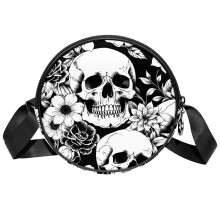 Torebka typu crossbody w stylu retro z czaszką cukrową dla kobiet, mała