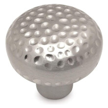 10 Pack 10551SN Hammered Round Cabinet Knob - 1-1/4" Inch Diameter