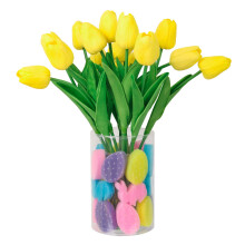 Easter Decorations - Easter Bunnies and Eggs Vase Filler Set, Spring Decor Home Indoor Decoration Centerpieces for Tables Yellow