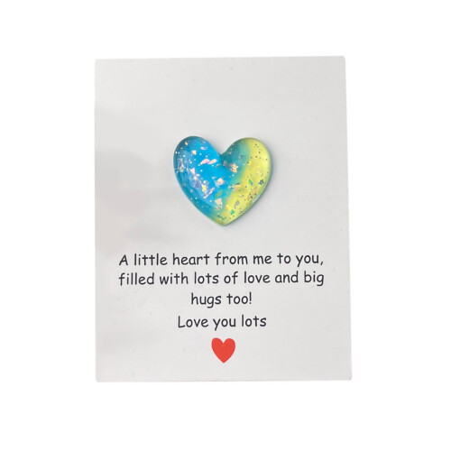 Carte de Saint-Valentin « Câlin de poche » - Jaune 1