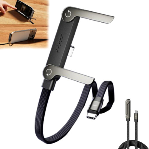 USB-C-Schnellladekabel mit Klappständer (240 W)