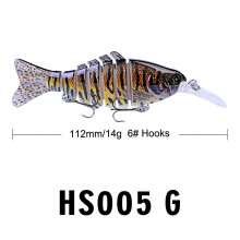 2PC Sturdy Artificial Bait With Hook 20g /15cm Multi-Section Fishing lures Equipment