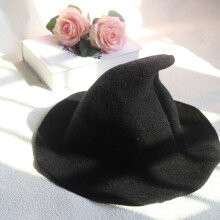 3PCS Halloween Witch Hat Lightweight Wizard Hat Fashion Pointed Knitted Role Play Accessories
