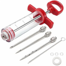 Kit d'injecteur de viande BBQ de 28 g avec aiguille en acier inoxydable