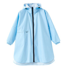 Toddler Kids Rain Poncho Cartoon 3D Print Hooded Raincoat Waterproof Jacket for Boys Girls Outdoor Play in Wet Weather,Z01 Light Blue,4-6 Years