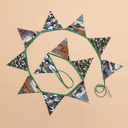 Material textil din bumbac pentru banner triunghiular, 12 buc.