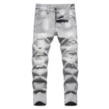 Boys Baggy Jeans Elastic Waist Casual Trousers with Pocket Vintage Streetwear Work Pants for Kids Outdoor Hop Play,Z02 Grey,5-6 Years