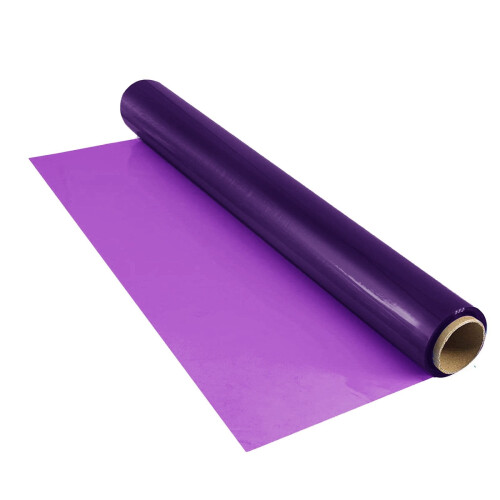 Rolo de celofane translúcido roxo, 2,5 mil, 16 polegadas x 98 polegadas.
