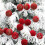 Red Flocked Christmas Ball Ornaments 12 pcs 3