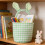 Easter Bunny Ear Plaid Tote Basket 4