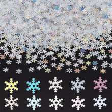1080pcs Snowflake Confetti Glitter Mix for Birthday, Wedding, Christmas – Compatible with Scrapbooking & Decoration