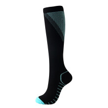 1 par de meias esportivas femininas com suporte para circulação sanguínea, ideais para corrida e ciclismo. Meias longas e quentes, perfeitas para