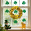 St. Patricks dag kløverbåndkrans gul 25 cm 5