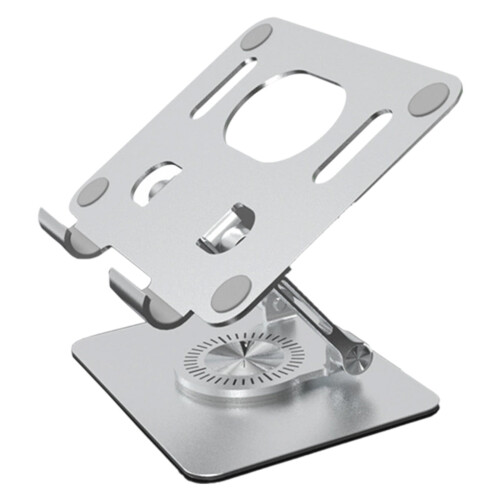 Ergonomic Rotating Laptop Stand with 360 Adjustable Base Foldable Portable Desktop Mount Holder for Tablets and Notebook Computers