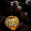 Twinkle LED pompoenlamp van kwikglas, goudkleurig, 1 stuk 3