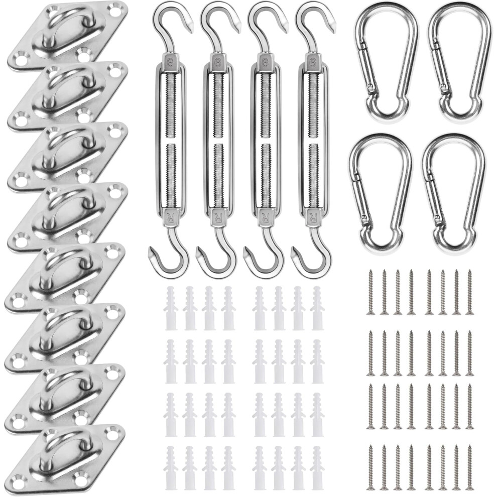 Shade Sail Hardware Kit 304 Stainless Steel 80-Piece 9058772212528